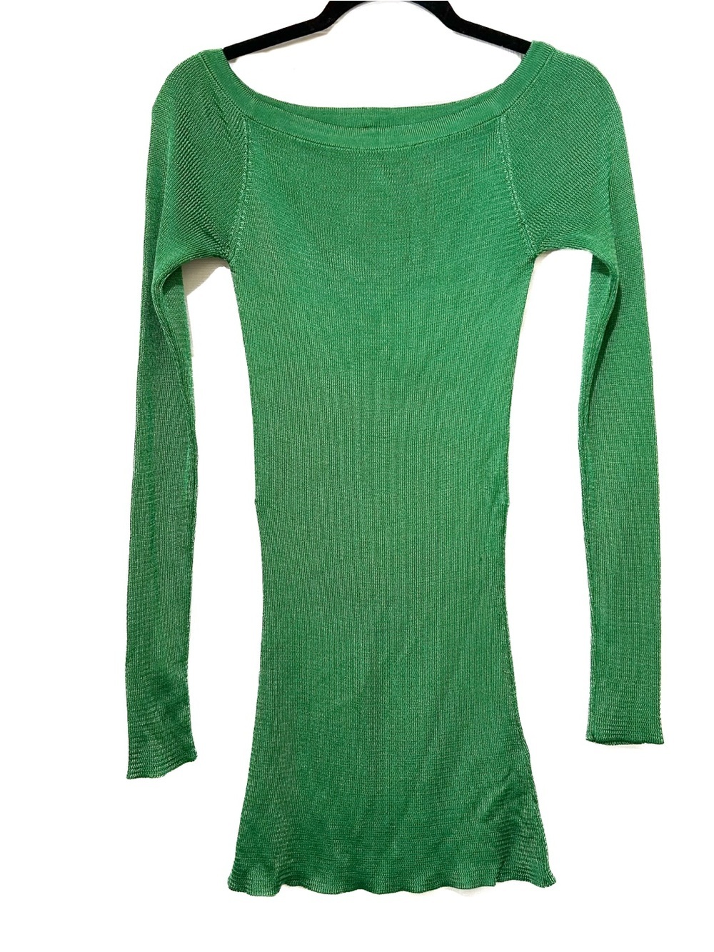 Baobab Collection Green Knit Olivia Dress Beach Vacation Mermaid Bodycon Sz XS